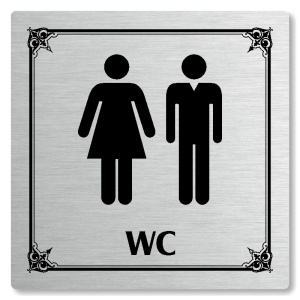 WC společné, 148x148mm, stříbrná, Nebraska